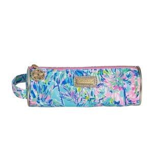 LILLY PULITZER PENCIL POUCH IN BLUE IBIZA CABANA COCKTAIL